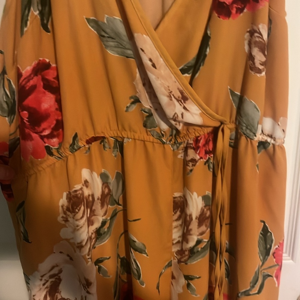 Xhilaration Yellow Gold Maxi Jumpsuit Sleeveless - Picture 3 of 5